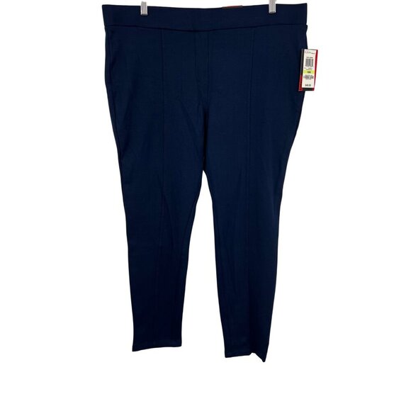 Style & Co Womens Mid Rise Ponte Legging 18W 18 Comfort Waist Blue Stretch New - Picture 1 of 7